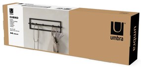 Cuier de perete negru din metal Cubiko – Umbra