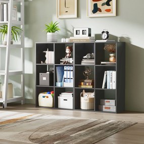 HOMCOM Bibliotecă Modernă Modulară cu 6 Compartimente din PAL, Maro | Aosom Romania