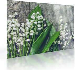 Tablou pe sticlă cu lăcrimioare (70x50 cm)