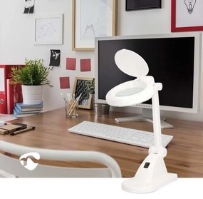 Nedis MAGLE1WT - Lampă LED de birou cu lupă, 6W/230V, alb