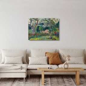 Tablou pe sticlă - Paul Gauguin, Te raau rahi (The Big Tree), reproducere (70x50 cm)