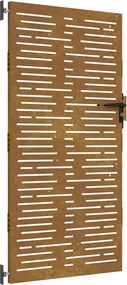 vidaXL Poartă de grădină 85x175 cm, oțel corten, design pătrat
