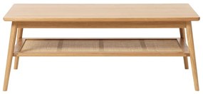 Măsuță de cafea în culoare naturală cu blat cu aspect de lemn de stejar 60x120 cm Barrali – Unique Furniture