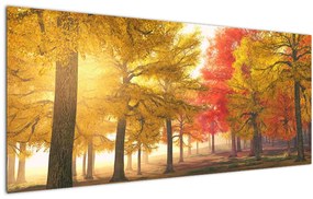 Tablou cu copaci toamna (120x50 cm), în 40 de alte dimensiuni noi