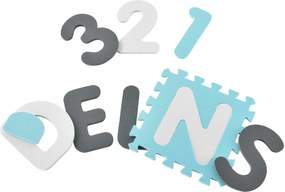 Puzzle pentru copii "Noah" 36 de piese de la A la Z si de la 0 la 9 (albãstrui)