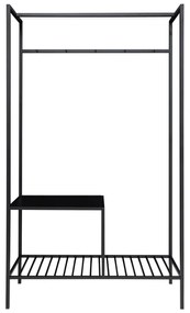 Dulap multifuncțional cu 2 rafturi House Nordic Vita, 170 x 101 cm, negru