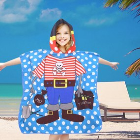 Poncho copii PIRATE AND TREASURE albastru 60 x 90 cm Dimensiune: 60 x 90 cm