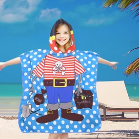 Poncho copii PIRATE AND TREASURE albastru 60 x 90 cm Dimensiune: 60 x 90 cm