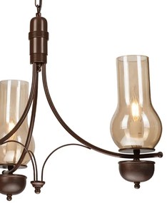 Lustră pe lanț Brilagi COTTAGE 3xE14/40W/230V stejar/maro