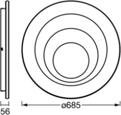 Osram - Lampă de tavan cu LED ORBIS SPIRAL LED/63W/230V, Ø 68,5 cm