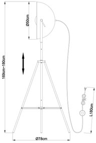 Globo 58286 - Lampadar XIRENA 1xE27/60W/230V
