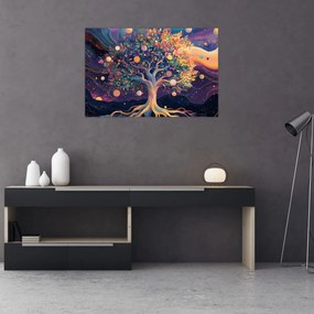 Tablou – Arbore violet plin de energie (90x60 cm)