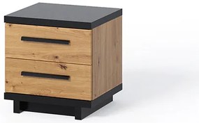 Noptieră Indi NS (Stejar artisan + Negru mat + Stejar artisan). 1051740