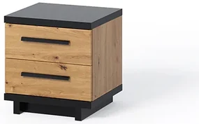 Noptieră Indi NS (Stejar artisan + Negru mat + Stejar artisan). 1051740