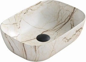Mexen Rita chiuvetă de blat 45 x 32 cm, piatră bej - 21084592