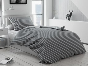 Lenjerie de pat bumbac Caprivi gri Nasturi Dimensiunile lenjeriei: 70x90 cm; 140x220 cm
