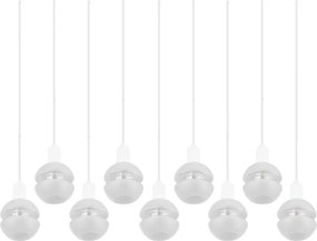 Trio - Candelabru suspendat pe cablu MELA 9xE14/25W/230V, alb