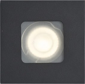 Set de 6 spoturi încastrate moderne negre, rotative și înclinabile IP44 - Qure