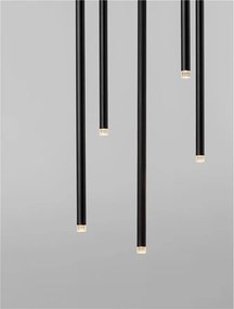 Lustra LED suspendata design minimalist STILVI 15W negru
