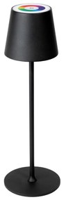 Lampă de exterior LED RGBW reglabilă, 1,5 W, 4000 mAh, 3000 K, IP44, neagră