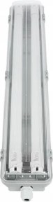 Corp LED tehnic tubular T8, 2x soclu G13, 10W, 230V, 6000K, 60 cm, IP65, alb