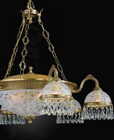 Candelabru design clasic realizat manual din alama si Cristal Scholer 6200