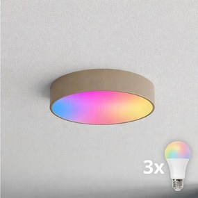 BRILAGI - Plafonieră LED RGBW reglabilă CLARE 3xE27/12W/230V bej