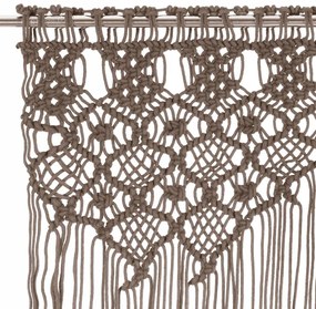 Perdea macrame, gri taupe,140 x 240 cm, bumbac 1, Gri taupe