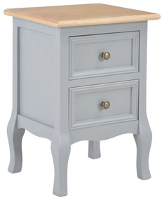 280039 vidaXL Noptiere, 2 buc., gri, 35 x 30 x 49 cm, MDF