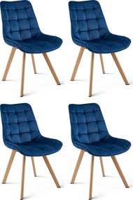 Scaun de masa SORIA VELVET, albastru