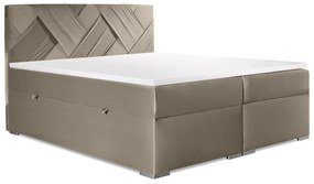 Pat matrimonial Boxspring 140 cm Melo (auriu) (cu sp. depozitare). 1044180