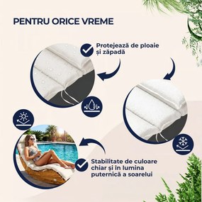 Saltea pentru șezlong pentru saună BALI, 58x7x177cm, bej Detex