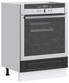 vidaXL Dulap pentru cuptor „Porto” din lemn negru prelucrat
