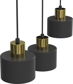 Candelabru suspendat cu cablu PARKLA 3xE27/15W/230V, negru