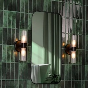 Där Lighting BOL0922 - Aplica de perete pentru baie BOLTON 2xG9/5W/230V IP44 neagră