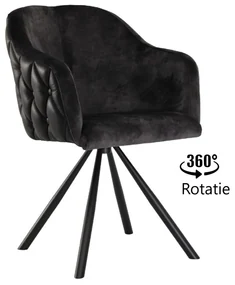 Scaun din catifea si piele cu picioare trepied ✔ model AURORA