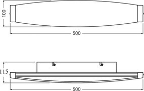 Osram - Aplică de perete LED DECOR FLAT LED/13W/230V gri