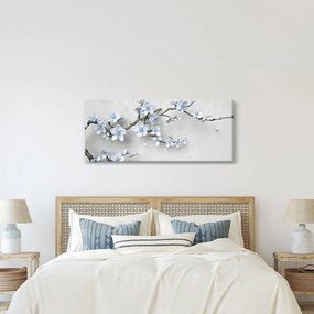 Tablou cu flori albastre (120x50 cm)