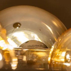 Lustră LED pe cablu Brilagi MILLA 15xG9/3W/230V crom lucios/auriu