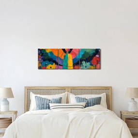 Tablou - Înger abstract cu flori (cu ceas) (90x30 cm)