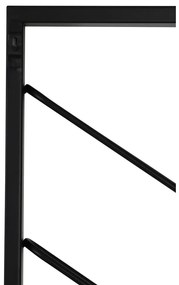 Raft pentru sticle de vin negru pentru perete din metal număr de sticle 8 36x160x6 cm Malbeo – Light &amp; Living