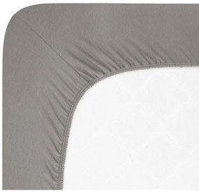 Cearceaf gri închis din jerseu cu elastic 160x200 cm Boxspring – Andrea Simone