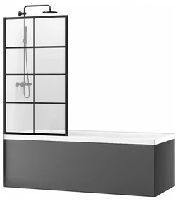 Paravan de cada Rea Lagos-1 negru 70x140 cm mobil
