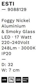 Aplica de perete LED design ambiental Esti fumuriu