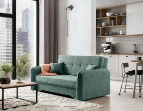 Canapea extensibila cu 2 locuri LAINE, verde