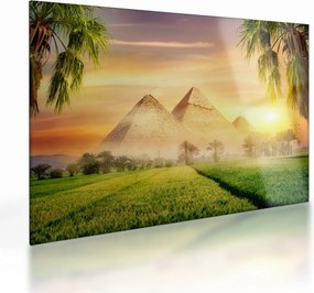 Tablou pe sticlă - Piramide (70x50 cm)