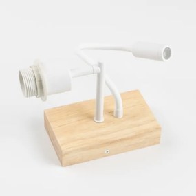 Brilagi - LED Flex. lampă BOBO WOOD 1xE27/25W/230V + LED/3W stejar/alb/verde/junglă