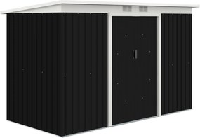 Outsunny, magazie pentru scule de gradina, casuta de gradina, sopron, 280x130x172cm, gri inchis | AOSOM RO