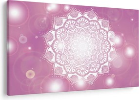 Tablou - Mandala pe fundal roz (90x60 cm)