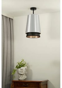 Lustră aplicată BELL Duolla SHINY 1xE27/15W/230V d. 25 cm argintiu/negru